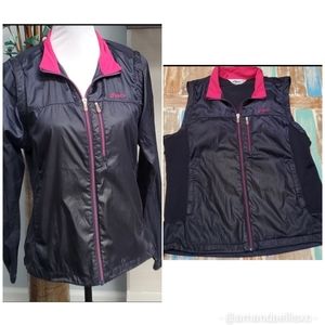 Retro Asics 2 in 1 Zip Off Windbreaker Jacket